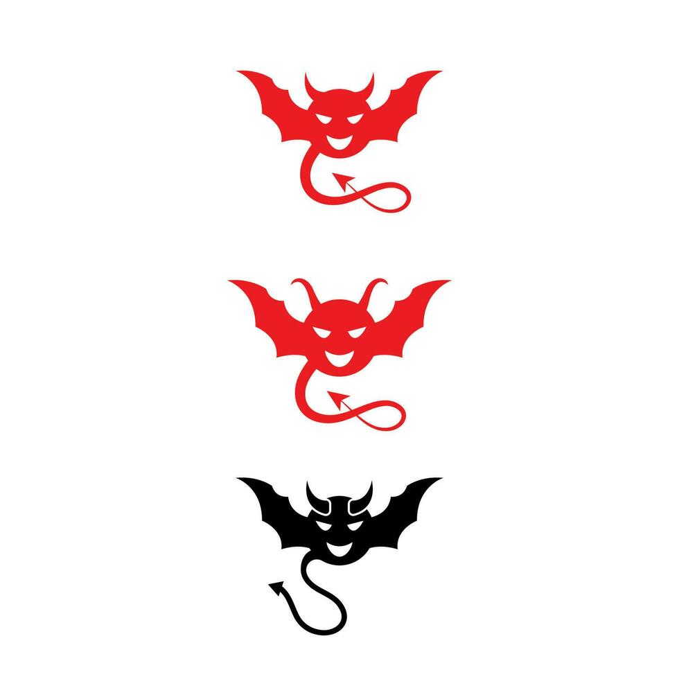 ilustración de diseño de icono de vector de cuerno de diablo