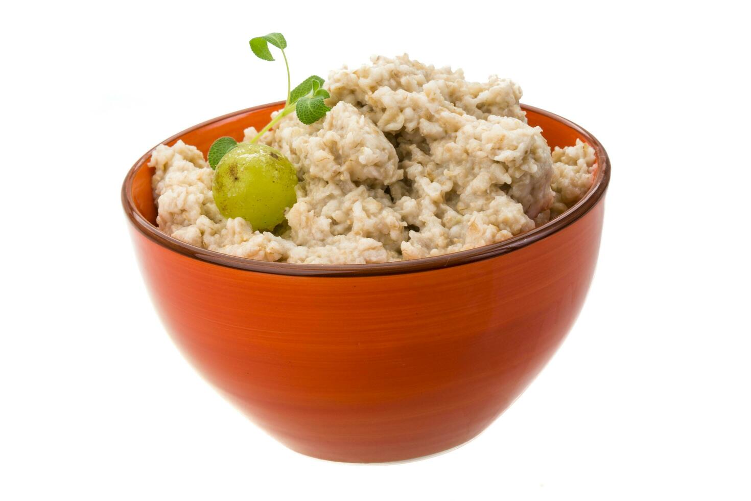 Oats porridge dish view photo