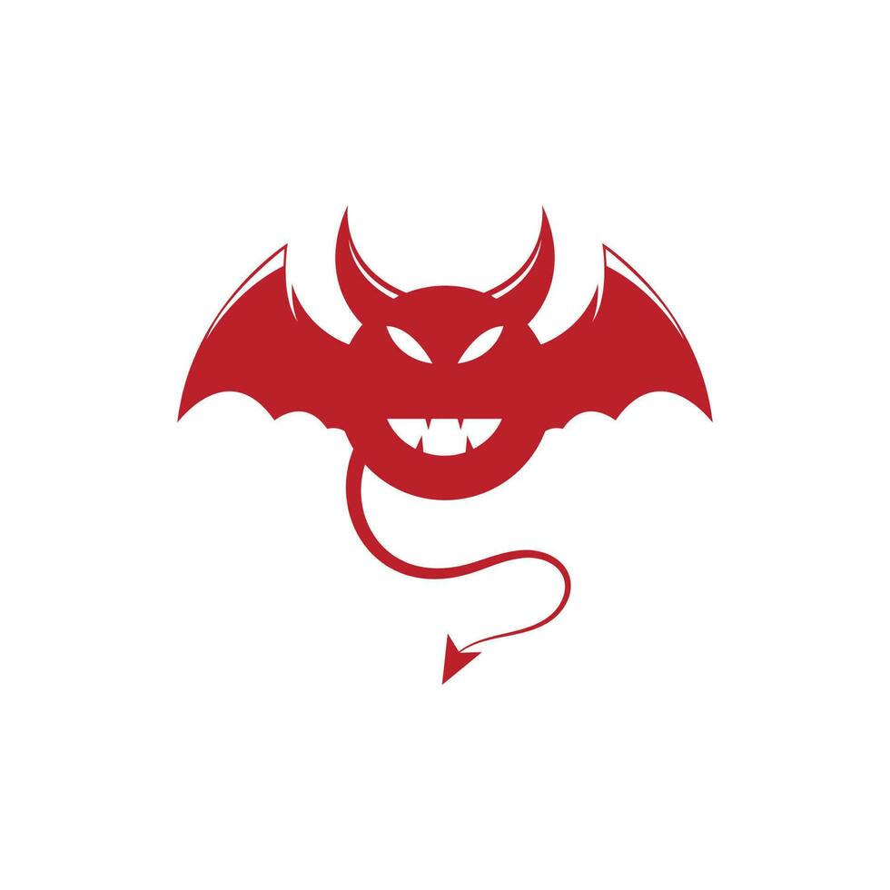 ilustración de diseño de icono de vector de cuerno de diablo