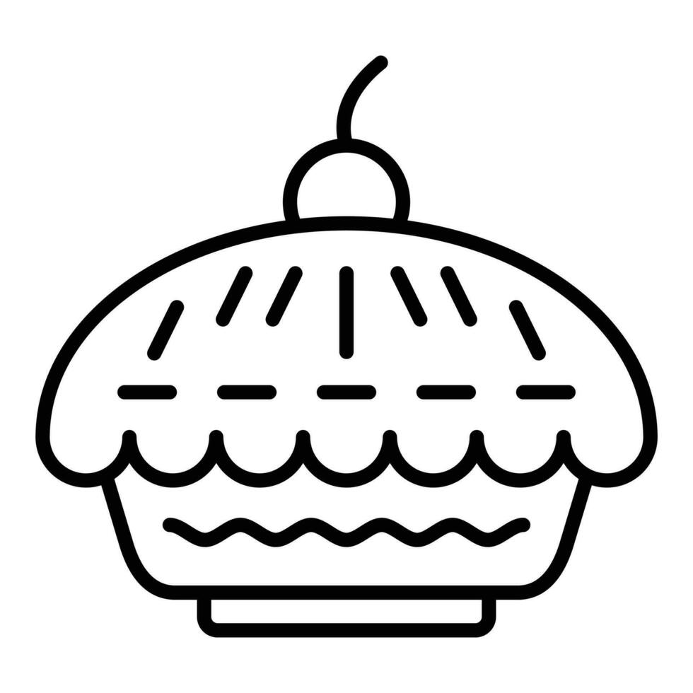 Cherry Pie Icon Style vector