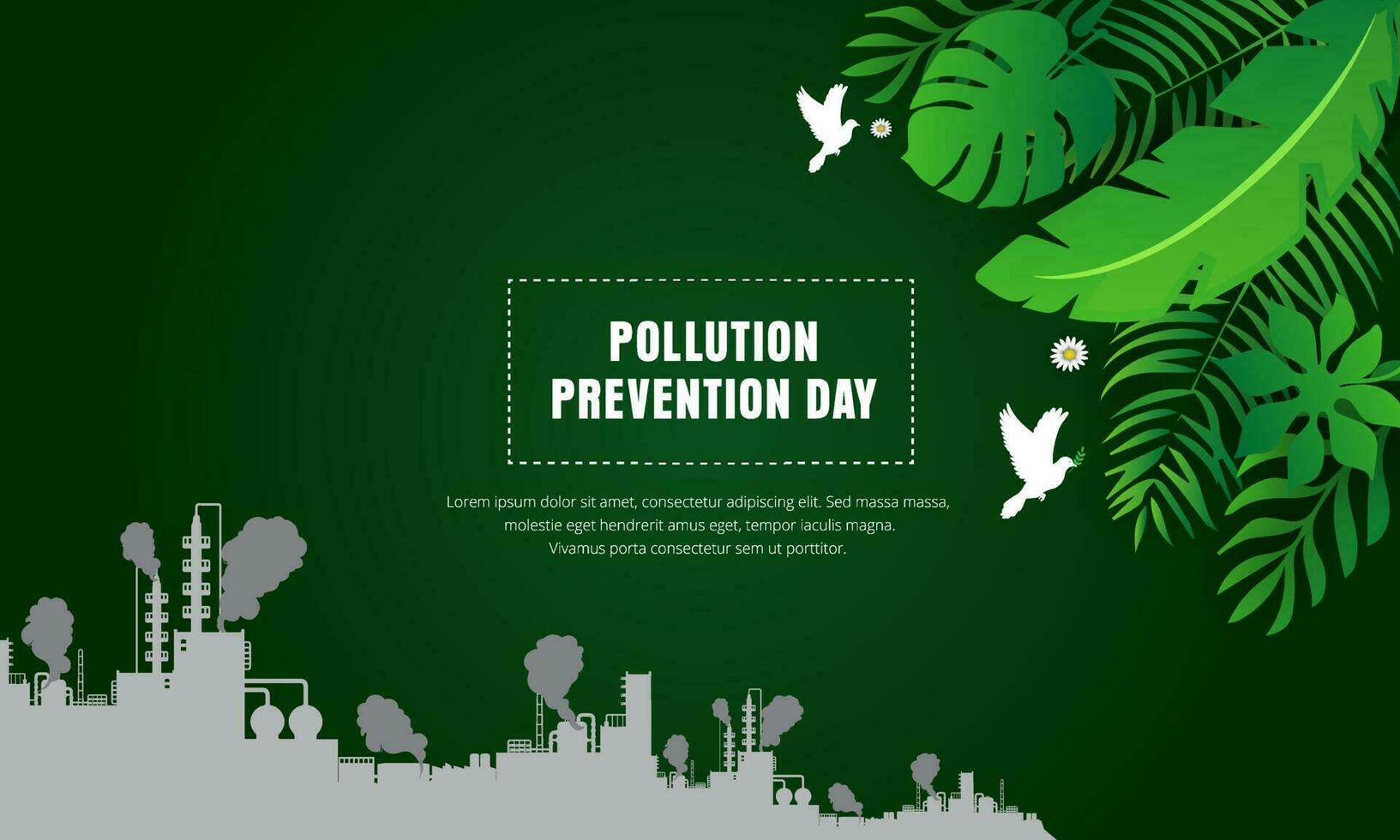 National pollution prevention day design background vector