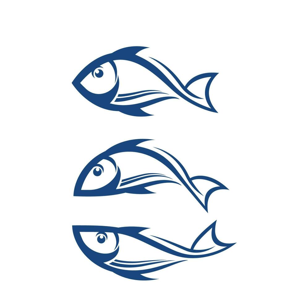 Fish logo template. Creative vector symbol