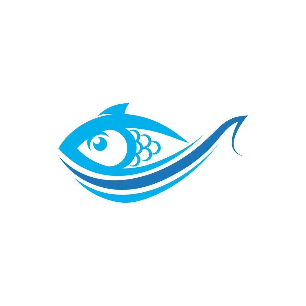 Fish logo template. Creative vector symbol