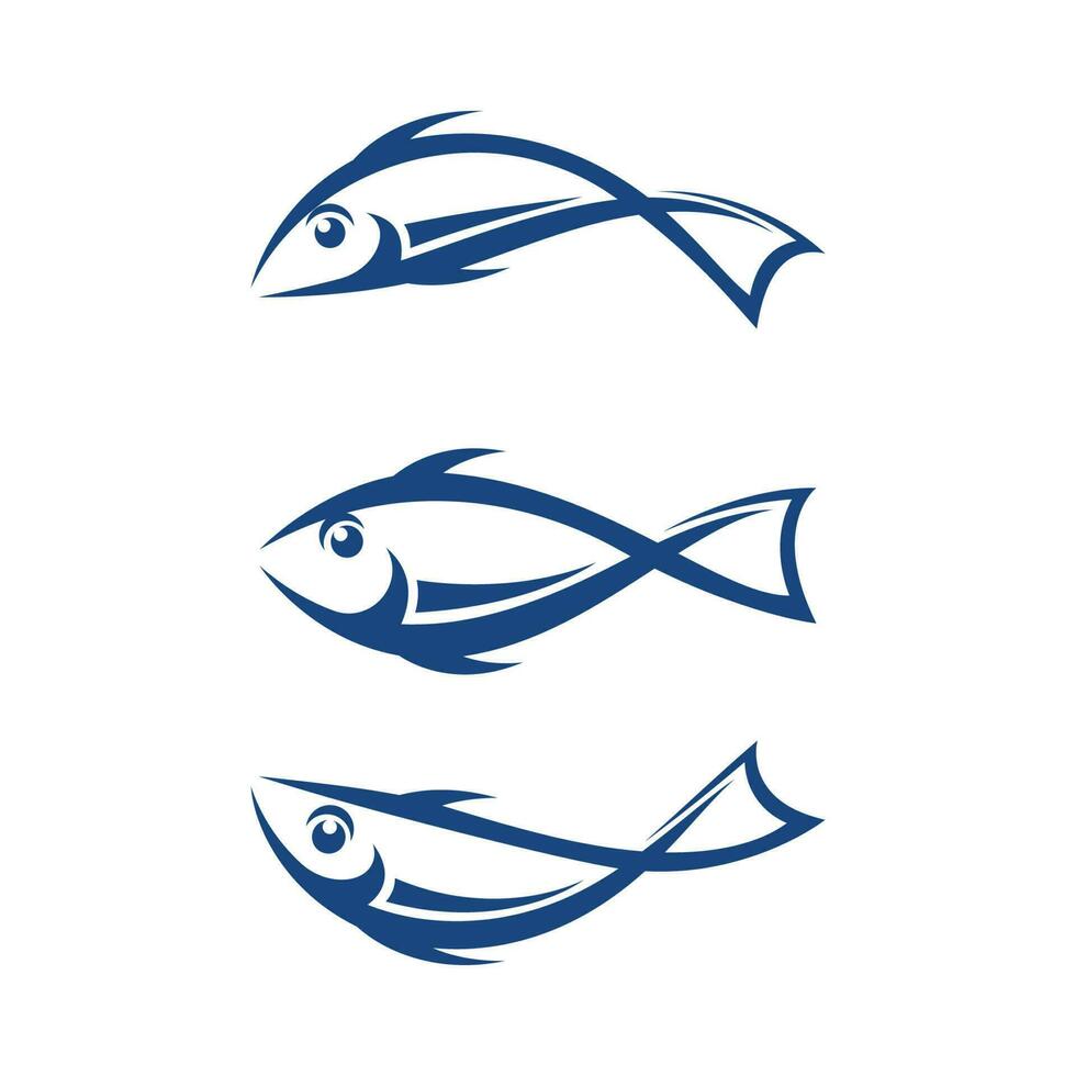 Fish logo template. Creative vector symbol