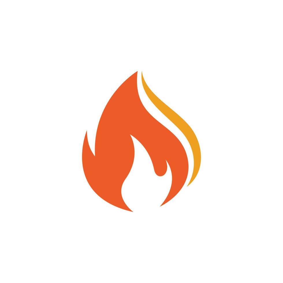 Hot flame fire vector icon illustration