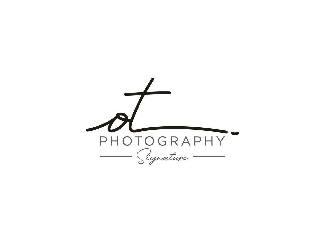 Letter OT Signature Logo Template Vector