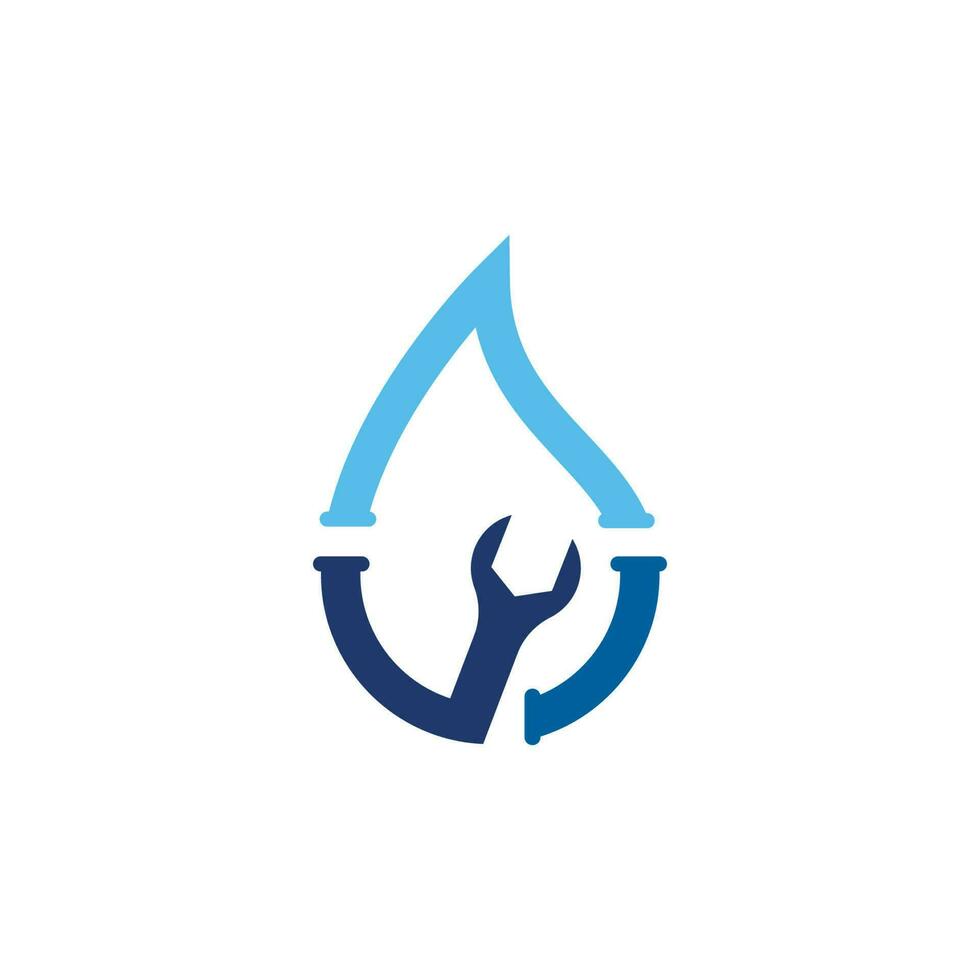 plumbing logo Vector icon design illustration