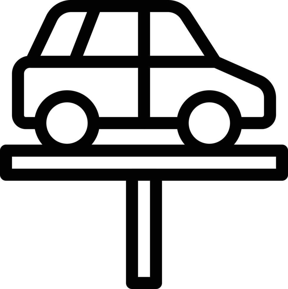 ilustración de vector de elevador de coche en un fondo. símbolos de calidad premium. iconos vectoriales para concepto y diseño gráfico.
