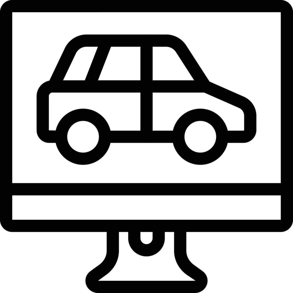 screen car vector illustration on a background.Premium quality symbols.vector icons for concept and graphic design.