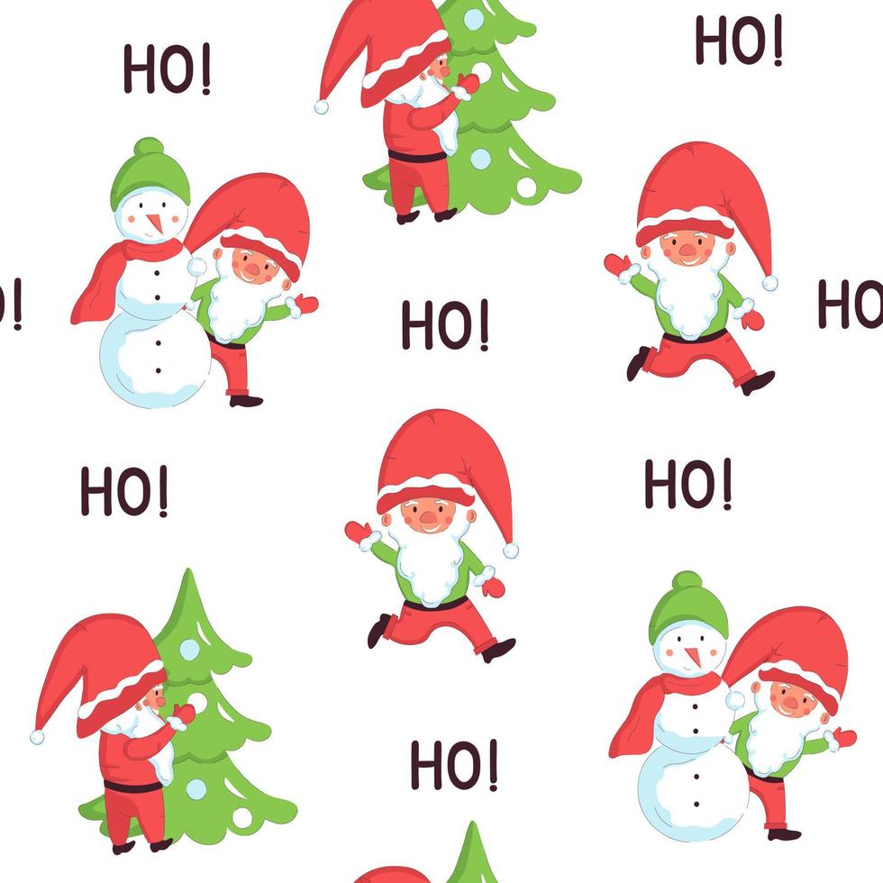 Christmas Ho Ho pattern vector