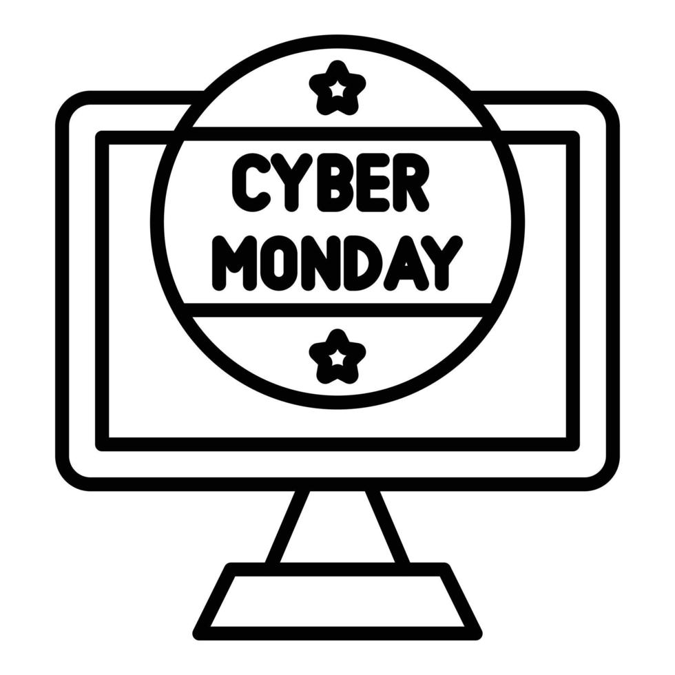 Cyber Monday Sale Icon Style vector