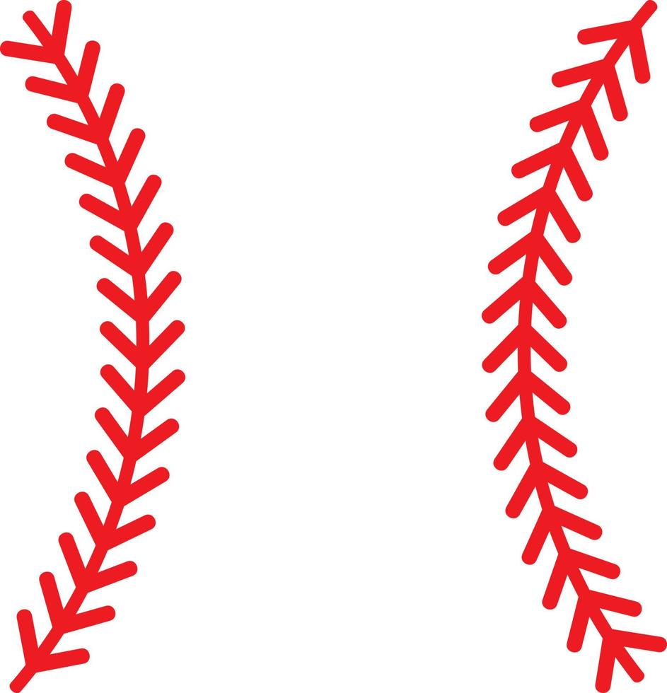 Baseball Laces - stitches vector illustration