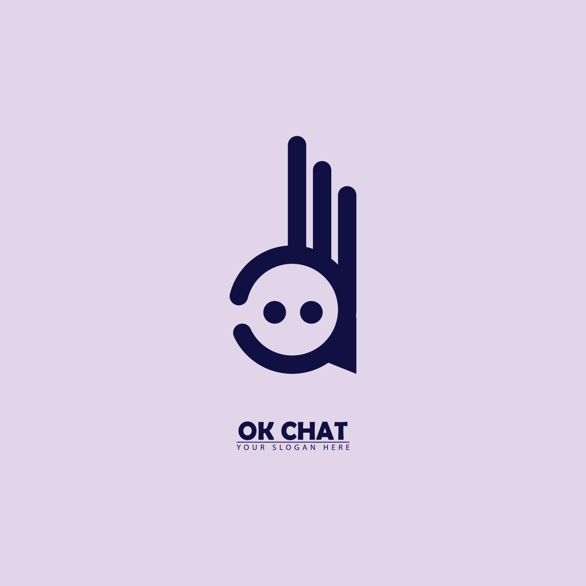 vector abstract okay chat logo icon. 12867437 Vector Art at Vecteezy