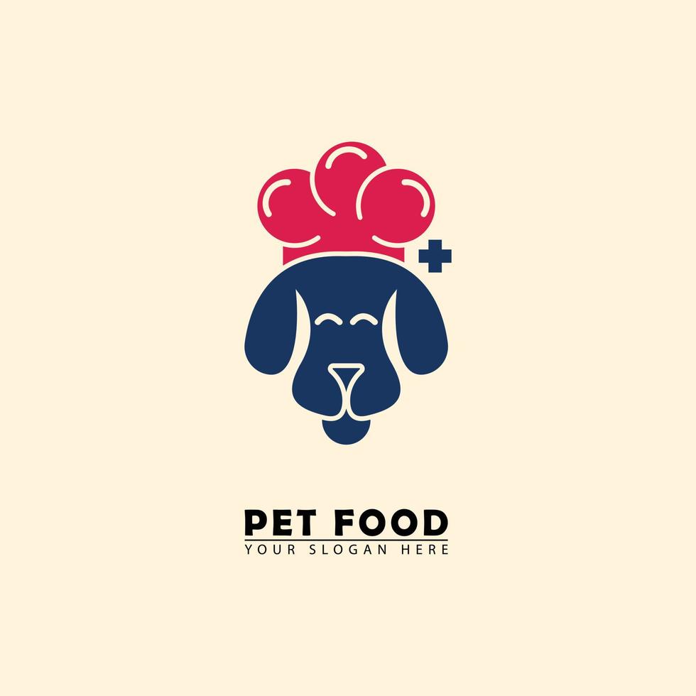 icono de logotipo de perro chef abstracto vector