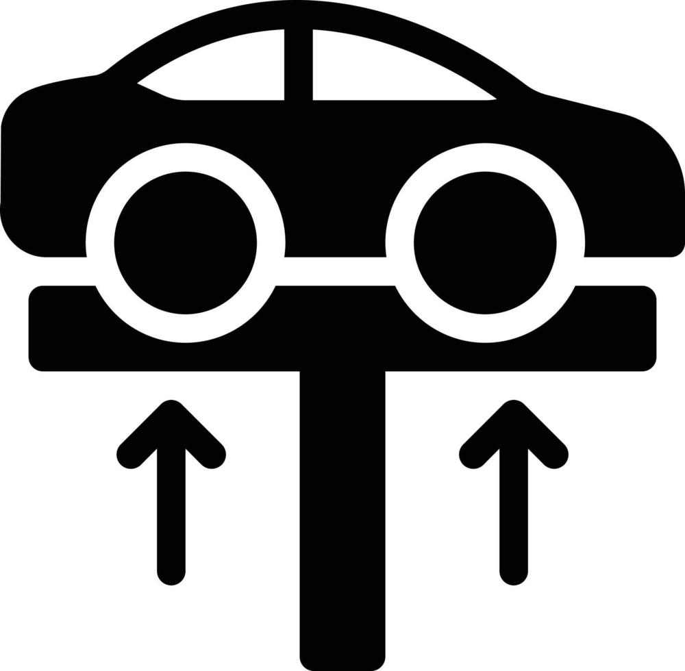 Ilustración de vector de elevación de coche en un fondo. Símbolos de calidad premium. Iconos de vector para concepto y diseño gráfico.