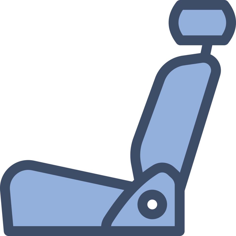 Ilustración de vector de asiento de coche en un fondo. Símbolos de calidad premium. Iconos vectoriales para concepto y diseño gráfico.