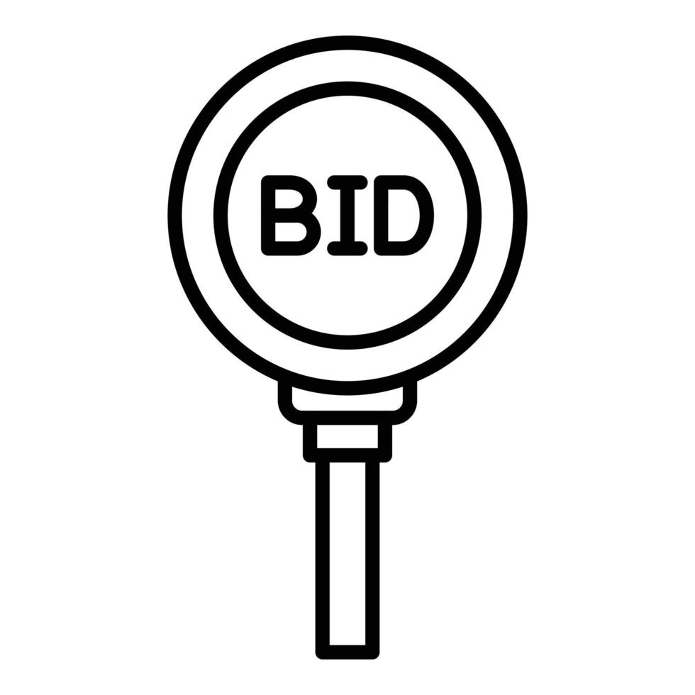 Bidding Paddle Icon Style vector