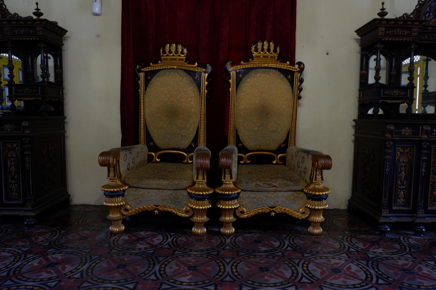 A pair of chairs Inside the museum room, Istana Maimun photo