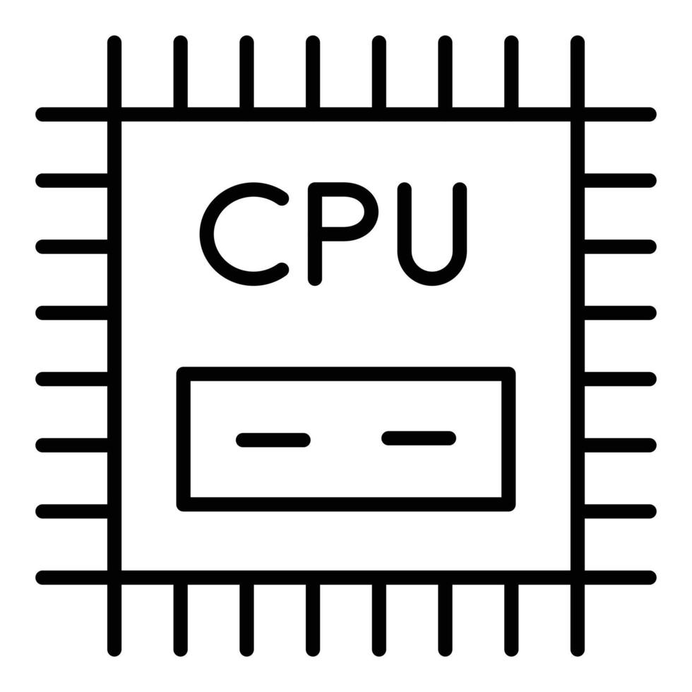 estilo de icono de cpu vector