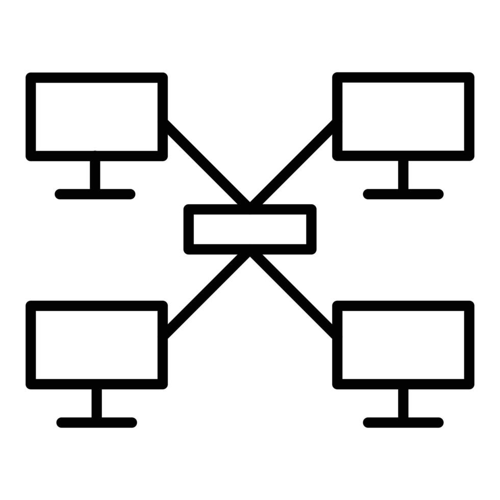 Local Network Icon Style vector