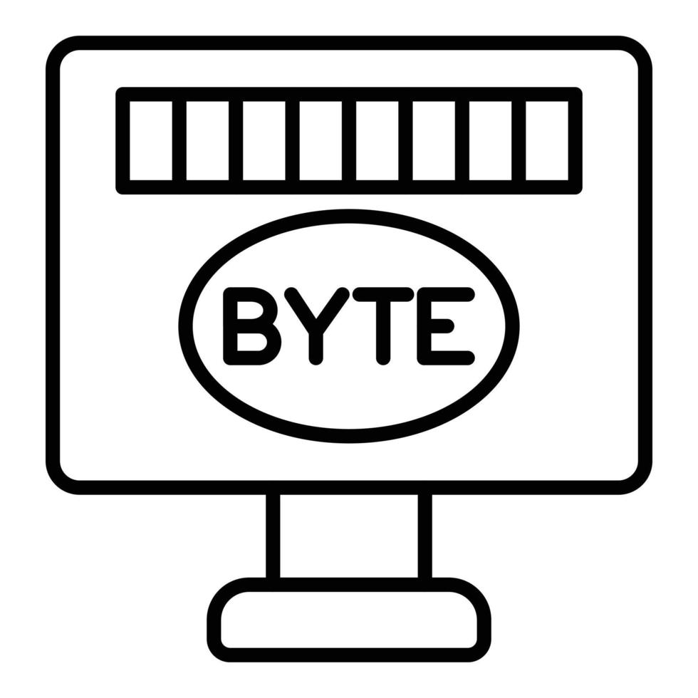 estilo de icono de byte vector