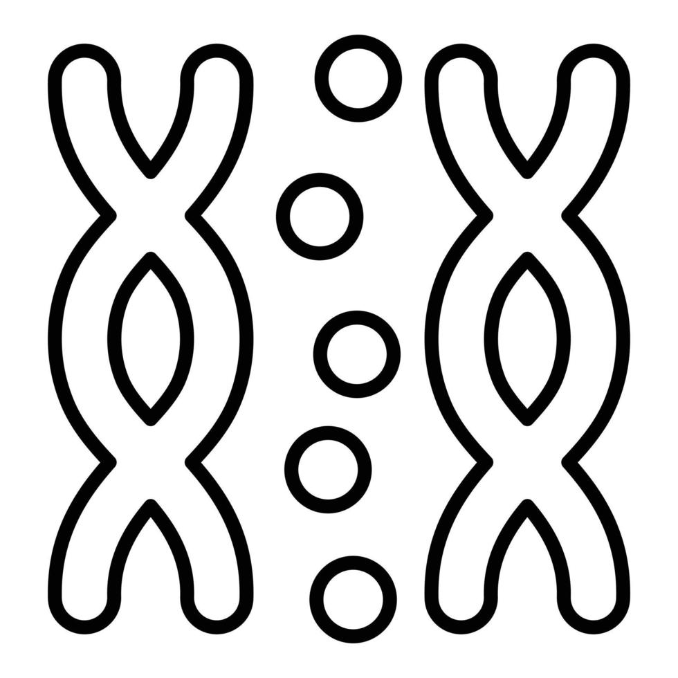 estilo de icono de cromosoma vector