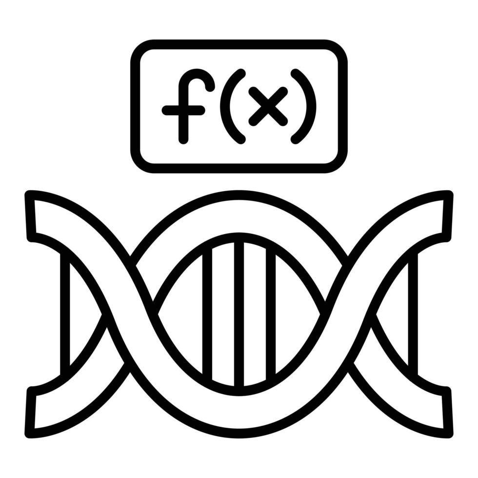 estilo de icono de genómica funcional vector