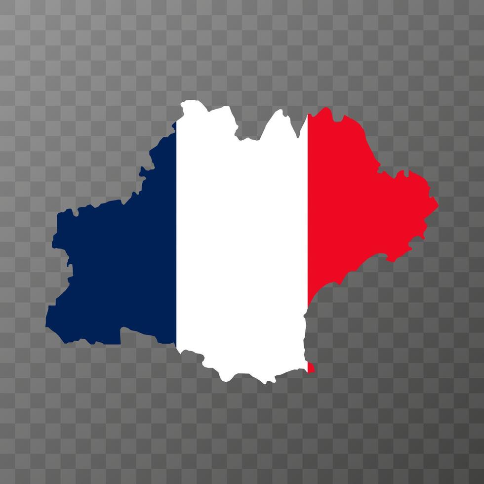 Occitanie Map. Region of France. Vector illustration.