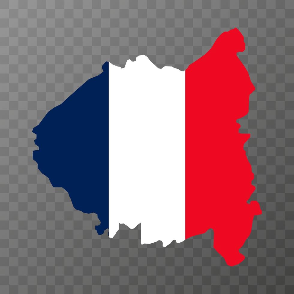 Paris et petite couronne map. Region of France. Vector illustration.