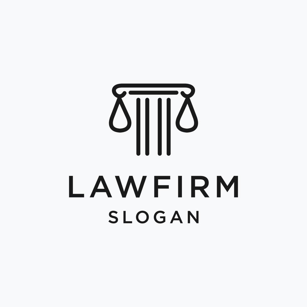 Law firm logo icon design template vector illustration