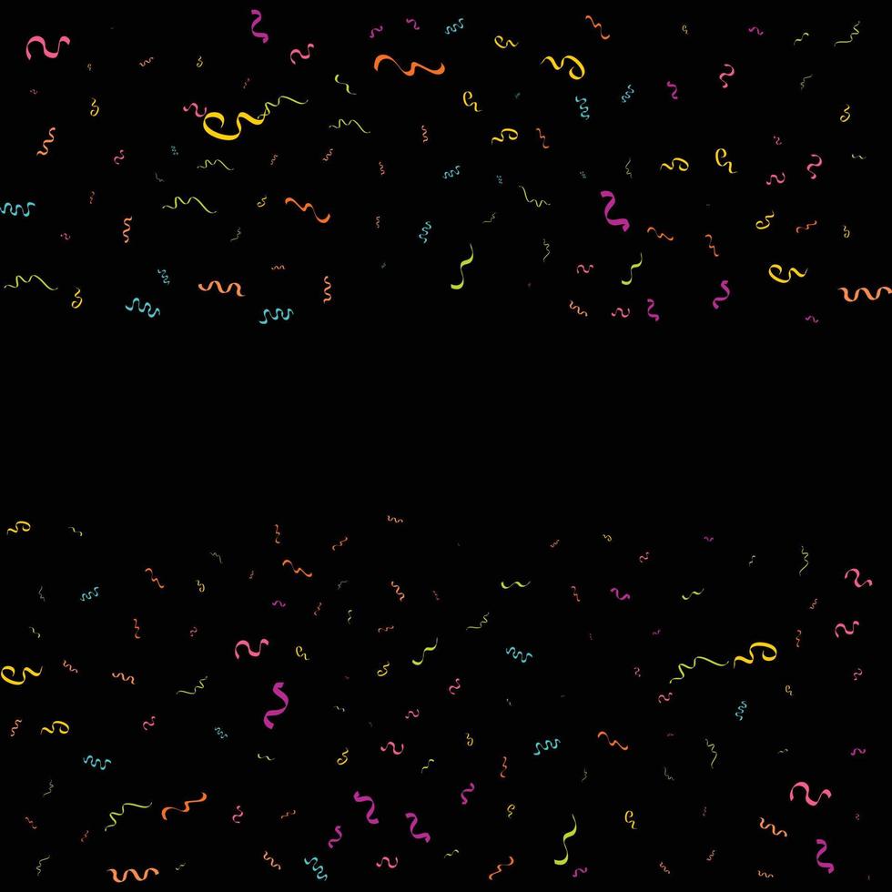 confetti concept design template holiday Happy Day. Black Background Celebration Vector illustration.