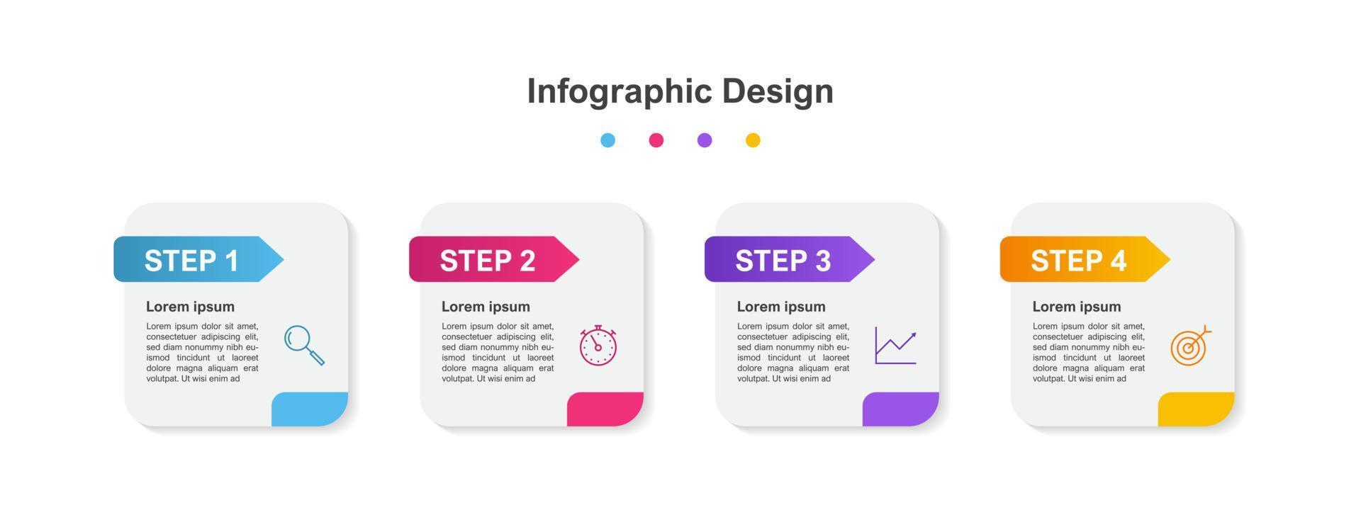 Colorful abstract business infographic template vector