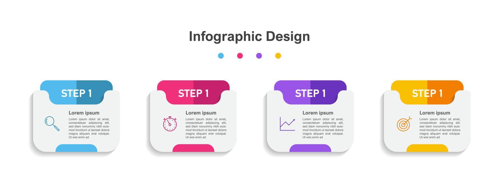Colorful abstract business infographic template vector