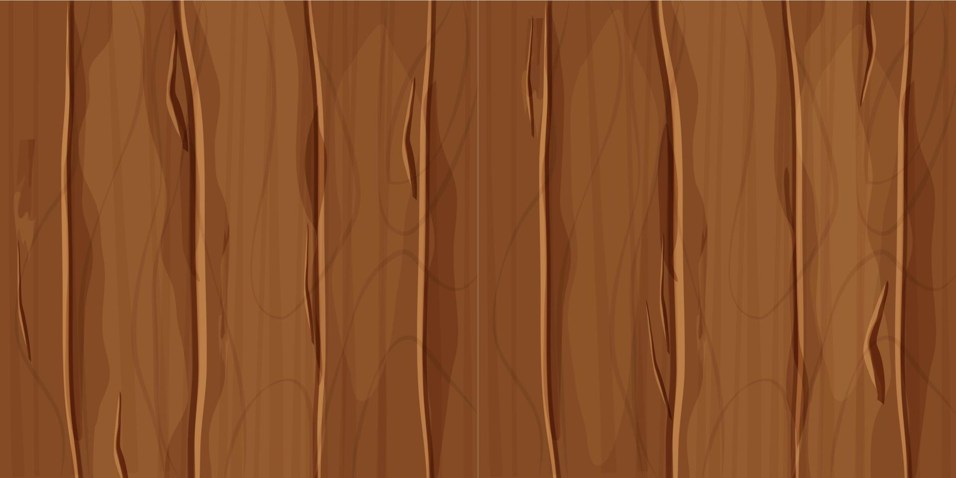 textura de madera vieja, cubierta de tablones, fondo de juego de interfaz de usuario, patrón sin costuras en estilo de dibujos animados aislado. material detallado y texturizado. . ilustración vectorial vector