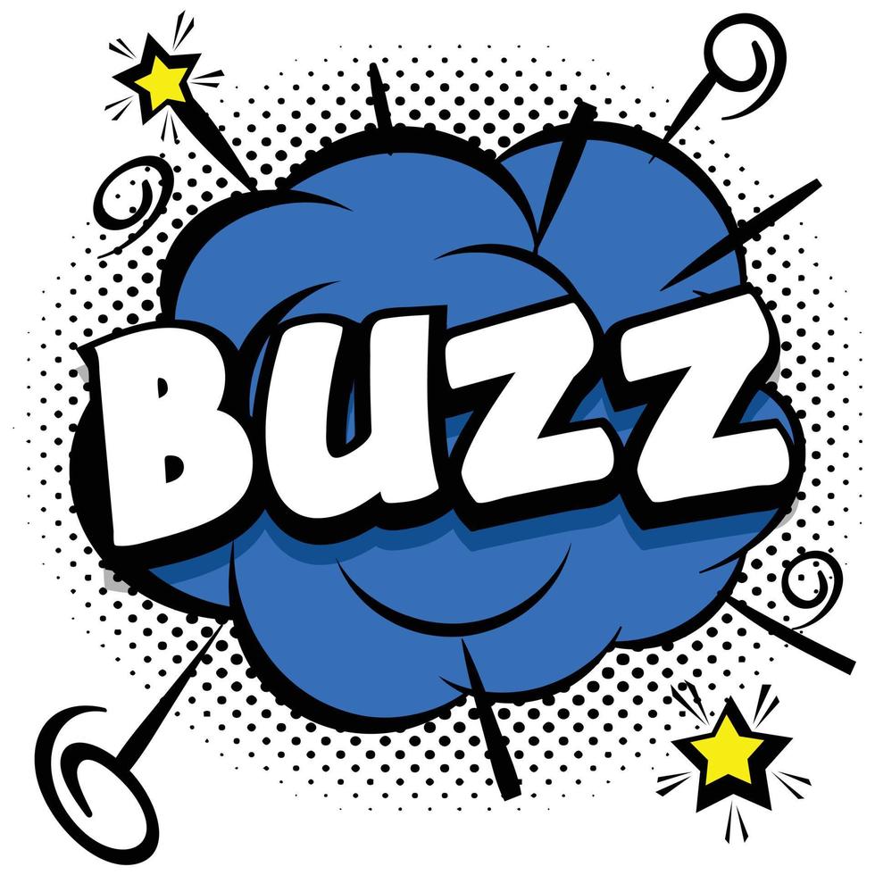 buzz Comic bright template with speech bubbles on colorful frames vector