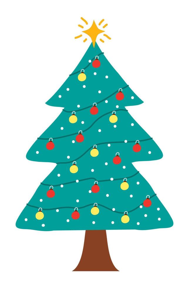 christmas pine tree vector