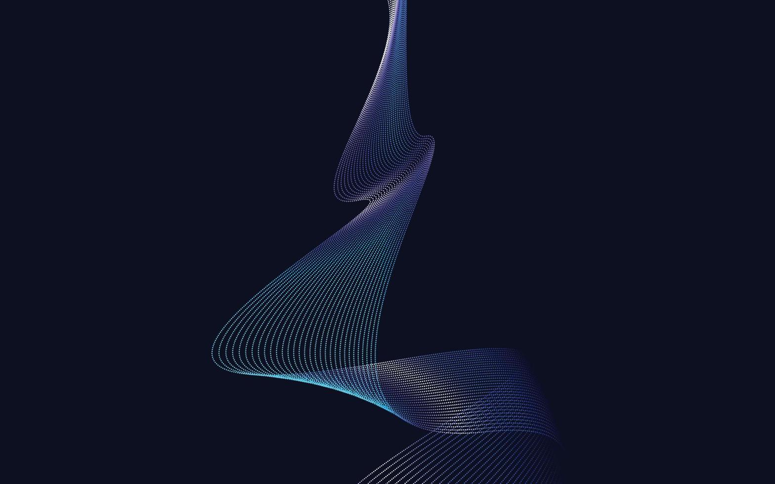 Stylish Blue Gradient wavy lines abstract background design vector