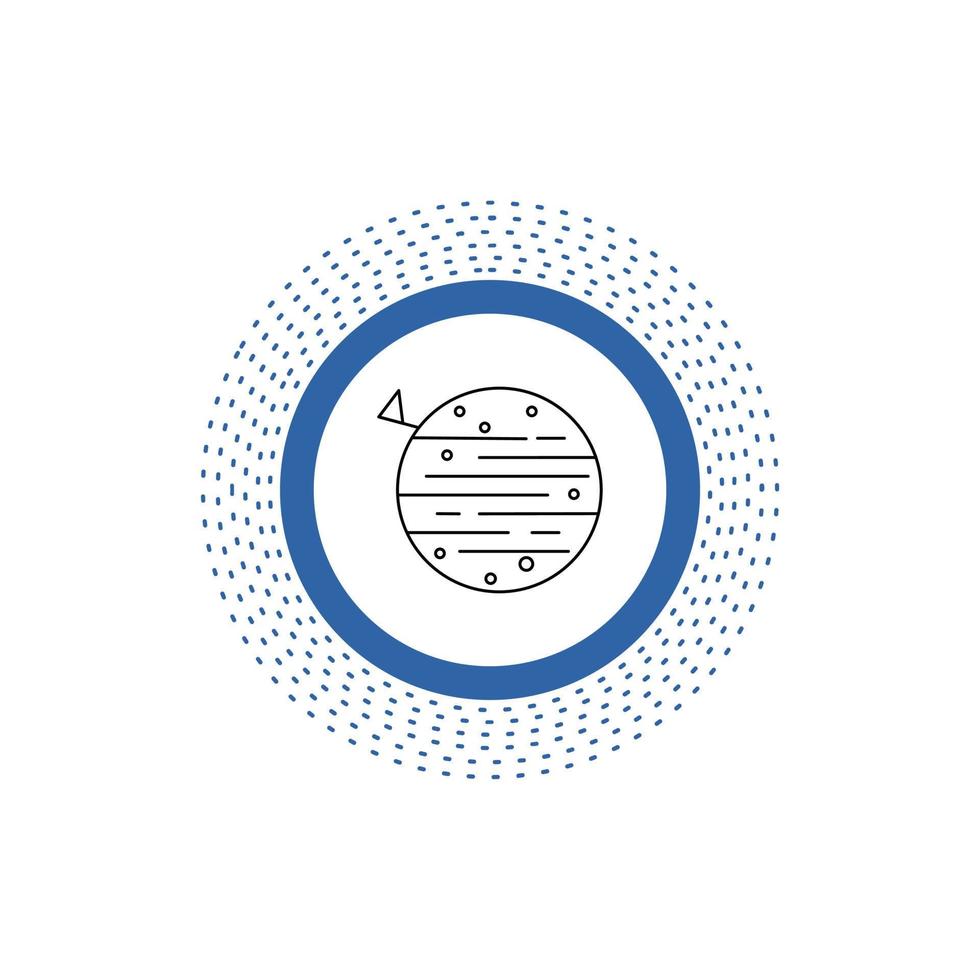 moon. planet. space. squarico. earth Line Icon. Vector isolated illustration