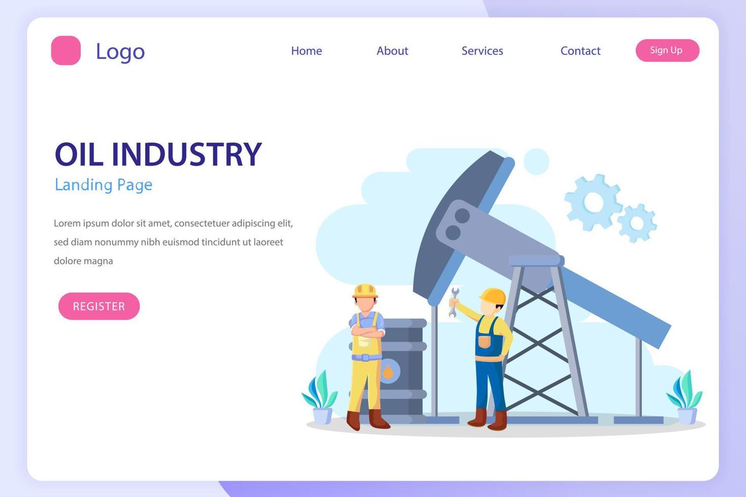 Oil industry and petroleum industry flat style vector