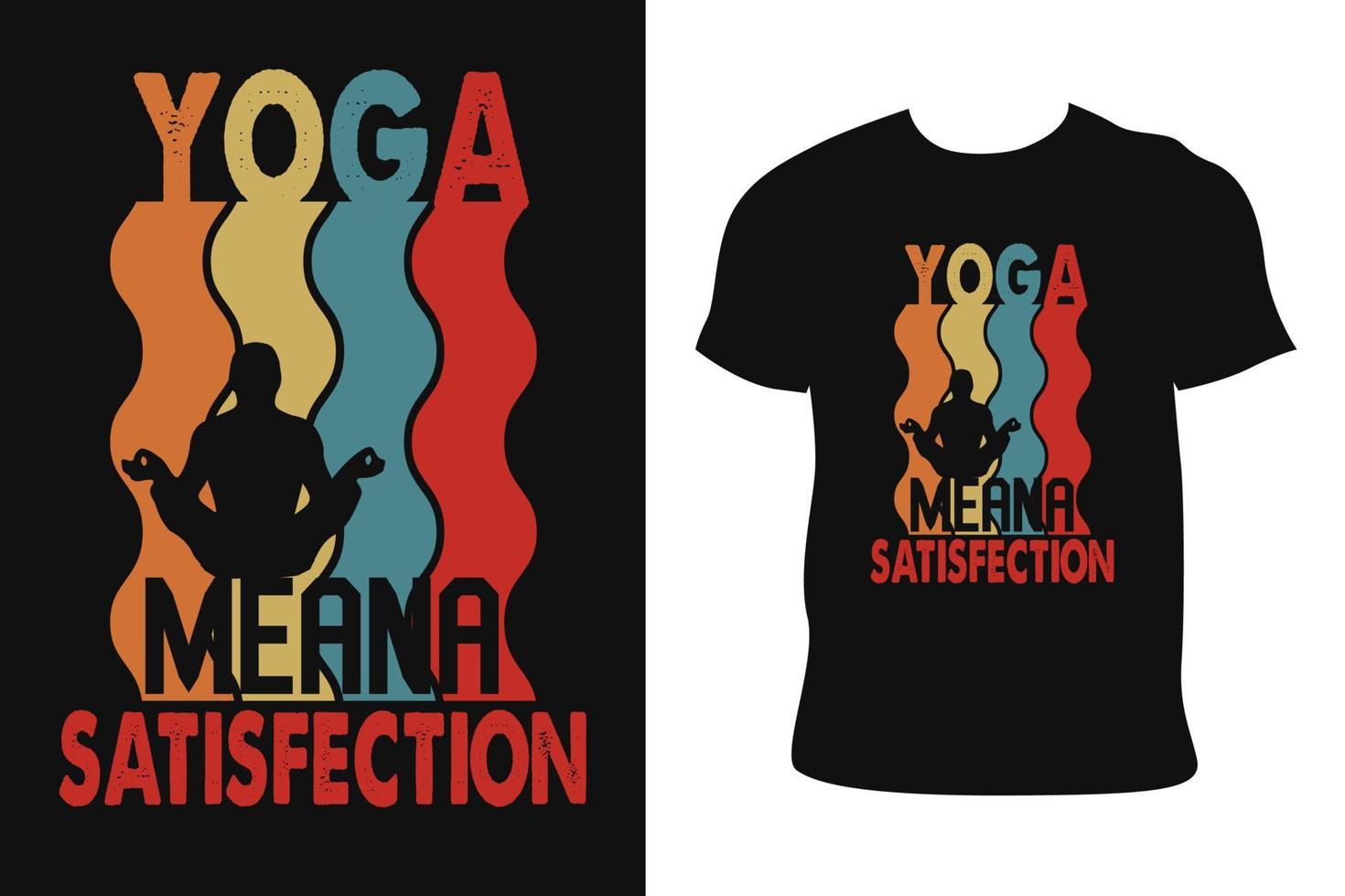 YOGA VINTAGE T-SHIRT DESIGN. YOGA VINTAGE T-SHIRT. Yoga vintage t-shirt free Vector. vector