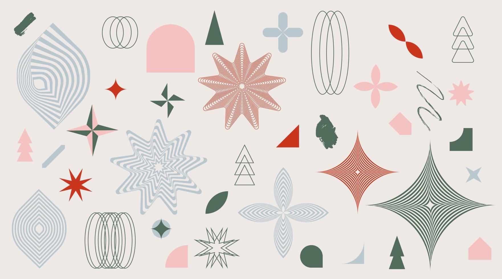 Abstract modern trendy vector illustration. Contemporary design. Doodle y2k set