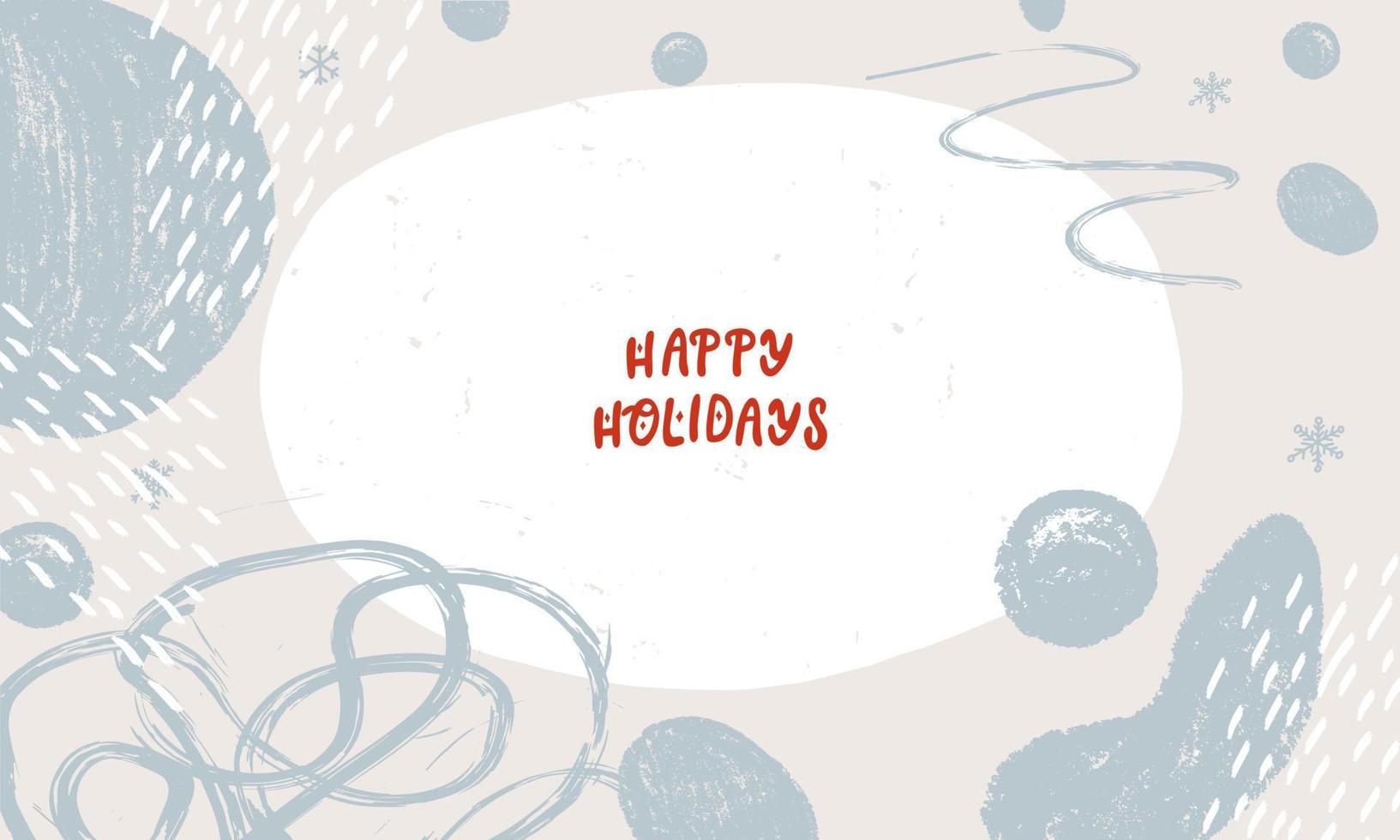 Trendy winter background. Holiday greeting card Happy Holidays. Modern concept design. vector