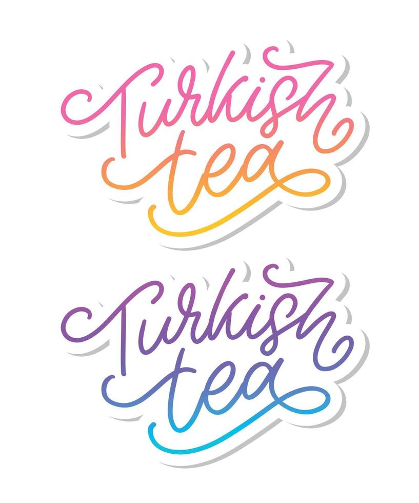 Turkish traditions of tea ceremony. Tea time. Decorative elements for your design. Vector Illustration with oriental cup on white background.