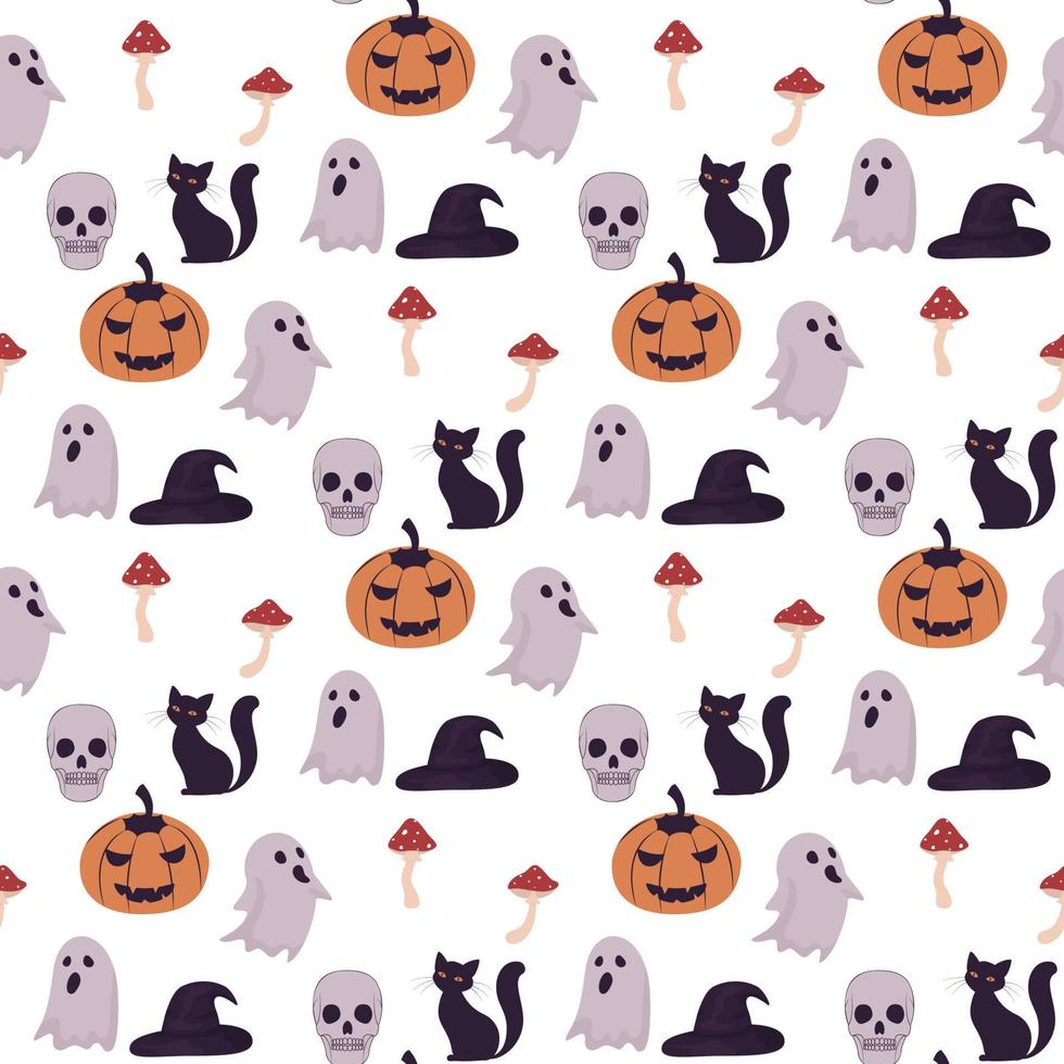 halloween seamless pattern vector