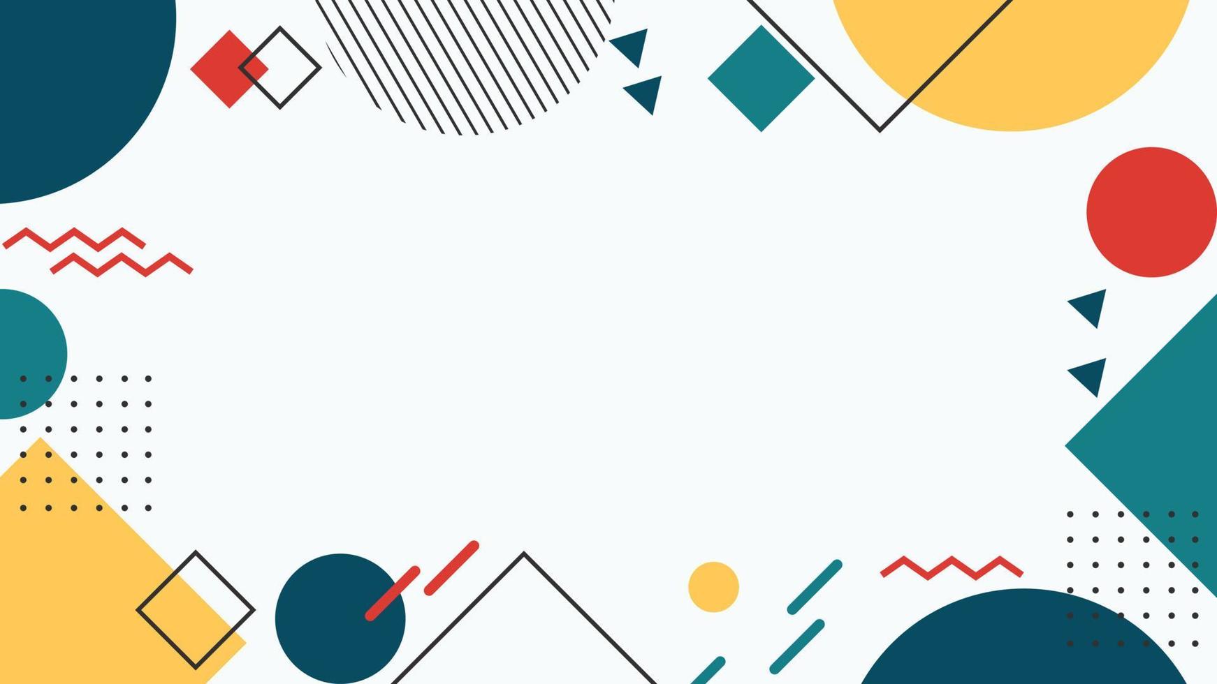 background template memphis style vector