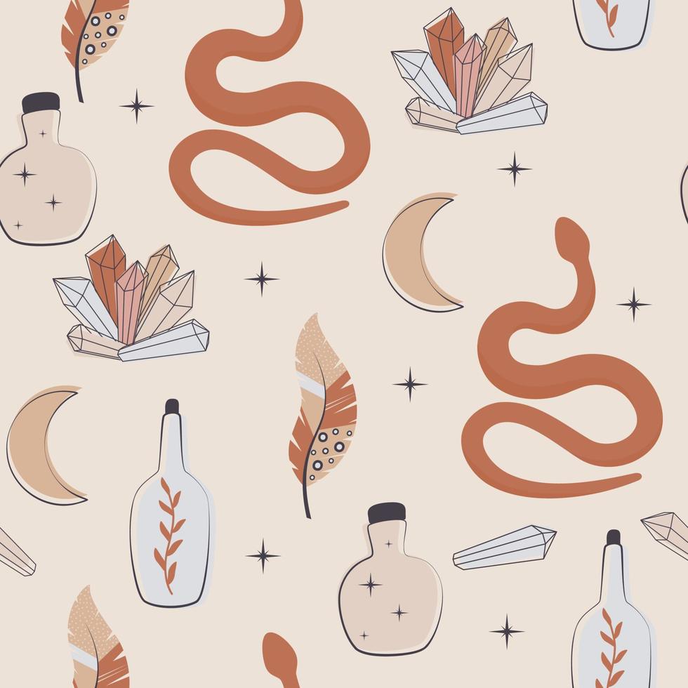 magic pattern with snakes vector