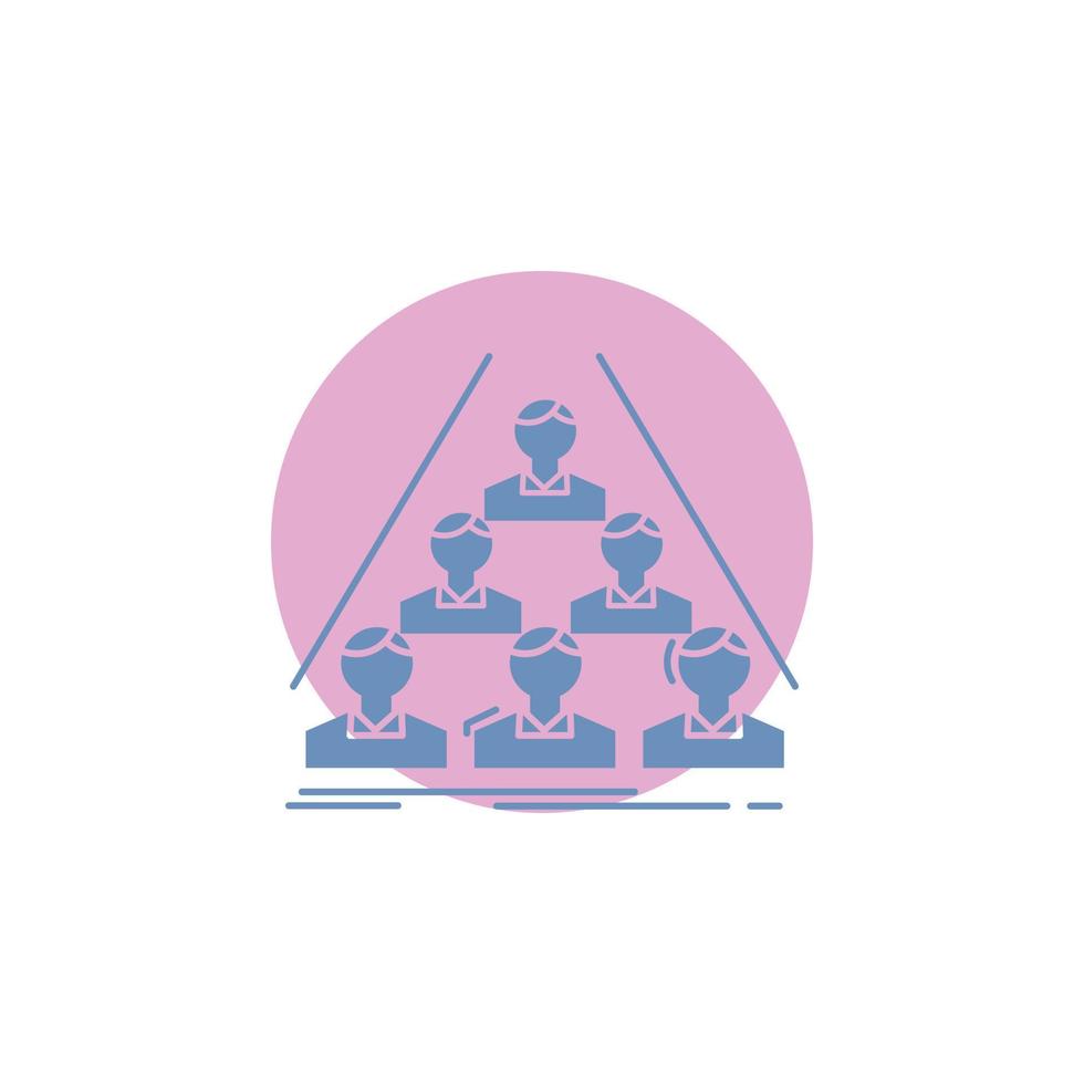team. build. structure. business. meeting Glyph Icon. vector