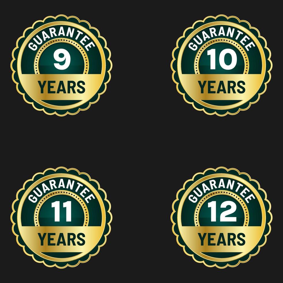 set of guarantee badges and labels vector