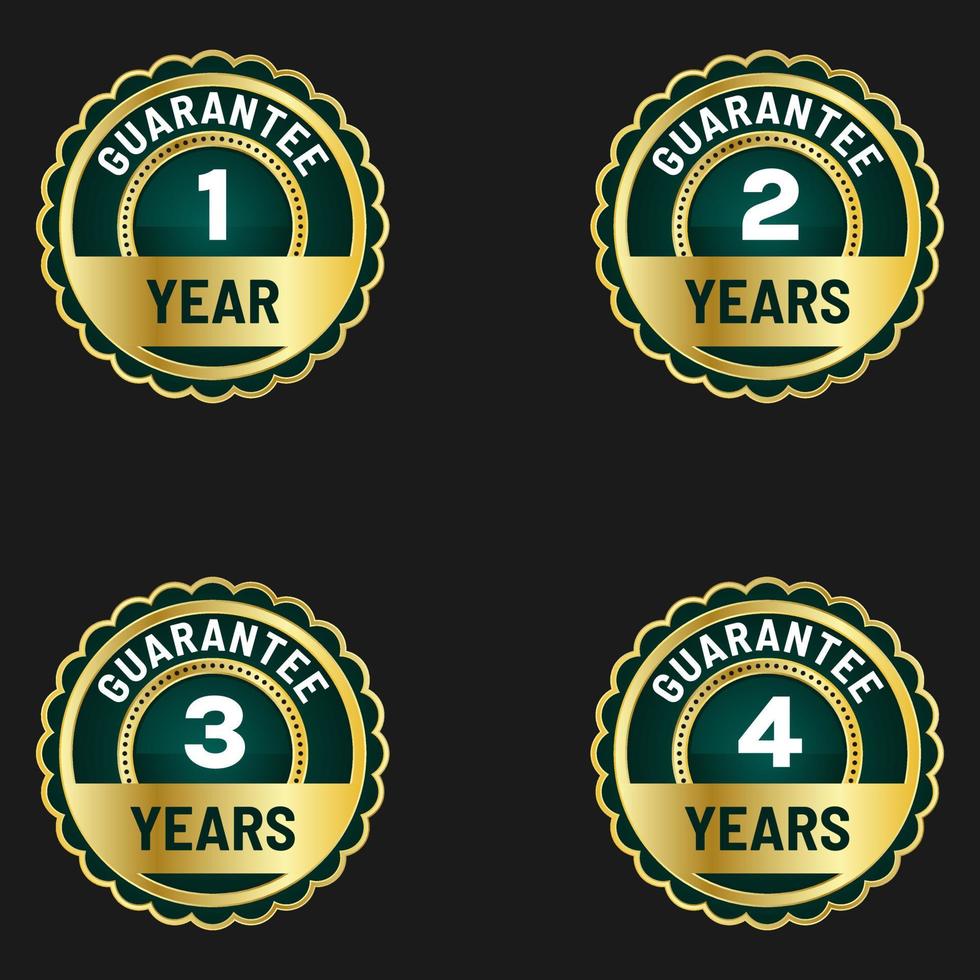 set of guarantee badges and labels vector