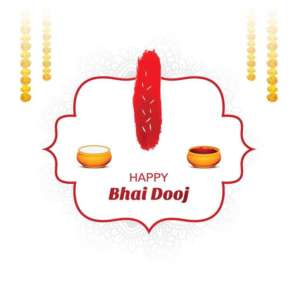 Celebrating happy bhai dooj indian festival background vector